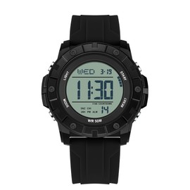 Unisex Digital Watches for Man Women Big Numbers Dial Large Face Easy to Read Watch Luminous Sport Watch Multi-Function (Black White)