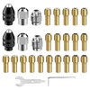 EMVANV 28pcs/Set Drill Chuck Collet for Dremel, 1/32 to 1/8inch,