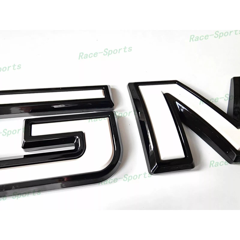 Auto GMC Rear Tailgate Gloss Black White GMC Emblem GMC