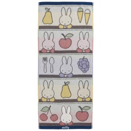 Marushin 5805013500 Miffy Face Towel, 13.4 x 31.5 inches (34 x 80 cm), Fruit and Miffy, 100% Cotton