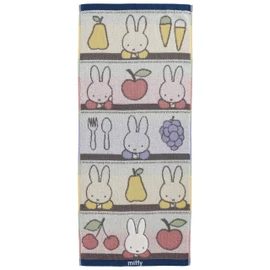 Marushin 5805013500 Miffy Face Towel, 13.4 x 31.5 inches (34 x 80 cm), Fruit and Miffy, 100% Cotton