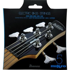 IBANEZ String Set for 5 String Micro Bass 28.6 Inch Scale - .045/.065/.085/.105/.130 Nickel Wound (IEBS5CMK)