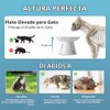Necoichi Cuenco de Comida Extra Ancho para Gatos (Gato)