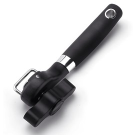 AGIgear Commercial Can Opener,Manual Kitchen Stainless Steel Heavy Duty Can Openers with Multifunctional Bottles Opener (Black)