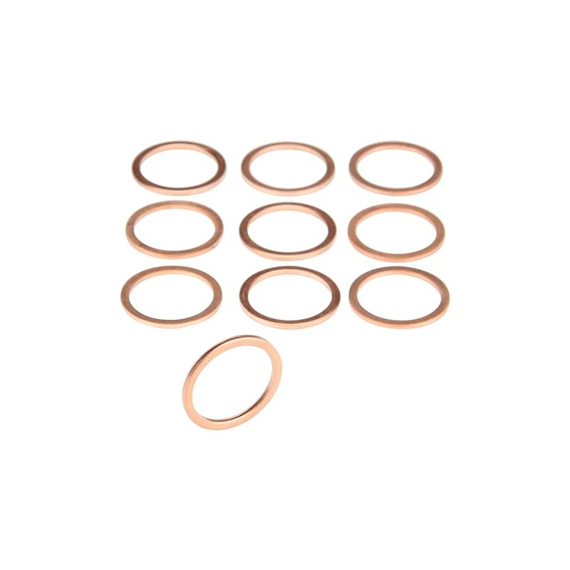 Pack of 10 Sealing Rings 18 x 22 mm Oil