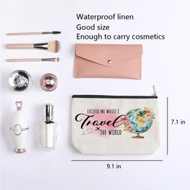 kdxpbpz Travel Gifts for Women Travelers, Travel Cosmetic Bag Makeup Bag, Birthday Gifts for Women, Toiletry Makeup Organizer Zipper Pouch