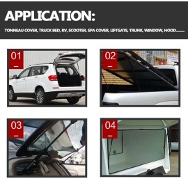 BOXI Lift Supports Shocks For 18.50" Universal Tonneau Cover Camper Window 115lb 2Pc