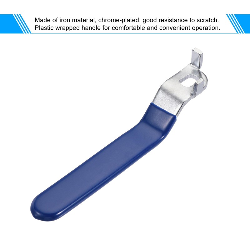 sourcing map Lever Handle Chrome Plated Iron Replacement Quarter Turner