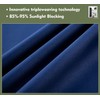 PI Blackout Bedroom Curtains,Thermal Insulated Ring Top Window Treatment,Room Darkening