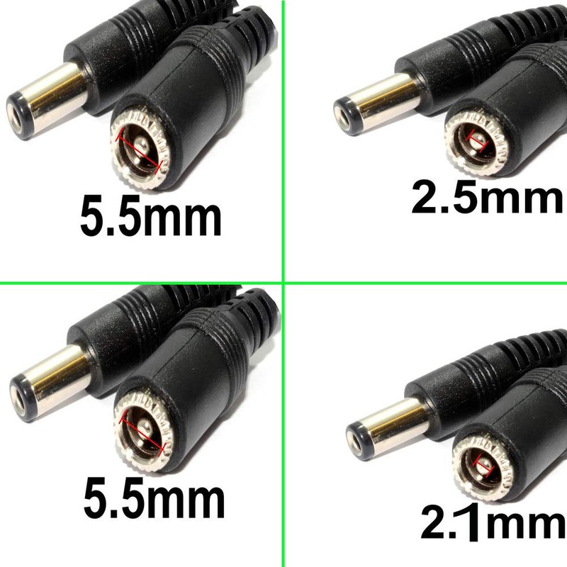 RUNCCI-YUN Pack of 24 Hollow Plugs 5.5 x 2.5 mm