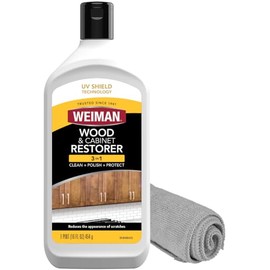 Weiman Wood and Cabinet Restorer 3-In-1 Bundle - Removes Dirt, Residue, Dust, Reduces Scratches, Restore Shine, Prevent Fading, UV Shield Technology, Safe for Antique Wood, Tables, Chairs, Cabinets