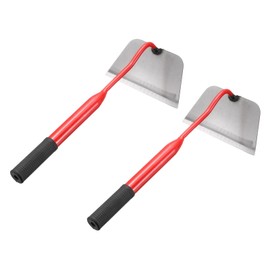 HARFINGTON 2pcs Garden Hoe 16.14" x 7" Steel Hoe Garden Tool Anti-Rust with Non-Slip Handle Edger Weeder Shovel for Backyard Loosening Farm Planting Weeding, Red