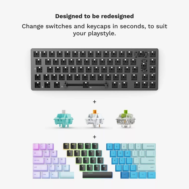 Glorious GMMK2 Compact Mechanical Gaming Keyboard wired- Black, US English