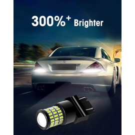 Yorkim 3157 LED Bulb Amber Ultra Bright, 3157 LED Brake Lights, 3157 LED Backup Reverse Lights, 3156 LED Tail Lights with Projector - 3056 3156 3156A 3057 4057 3157 4157 T25 LED Bulbs, Pack of 4