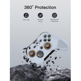 for SCUF Valor PRO Silicone Grip Case ，Soft Skin Silicone Case Full Protective Case Cover with SCUF Valor PRO-Gray