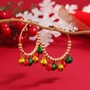 Jingle Bells Big Hoop Earrings 14K Gold Plated Christmas Bells