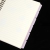 6 Pcs A5 Binder Dividers, 6 Holes Pink Clear Binder