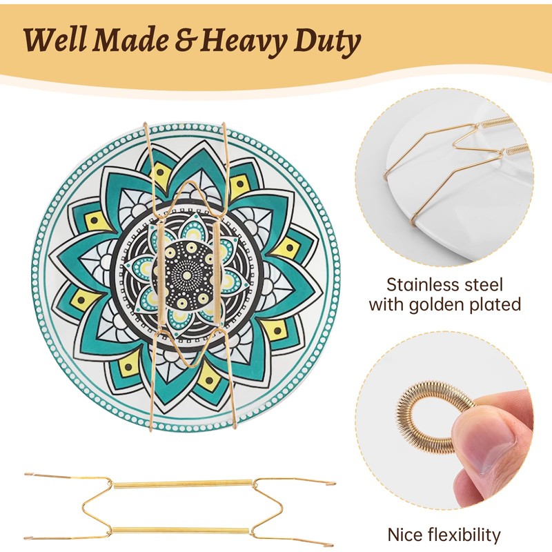 Plate Hangers for Wall, Suitable for 6-8 inch Art Plate,