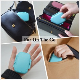 Meta-u Small Pill Box Supplement Case For Pocket Or Purse - 3 Removabl