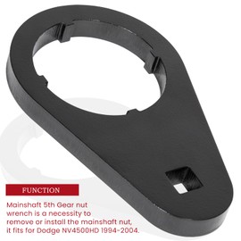 1/2" Drive Mainshaft 5th Gear Nut Wrench For Dodge NV4500HD 1994-2004 With Cummins Diesel, V-10 NV4500 Diesel Engine,4x4 29 Spline 4x2 31 Spline