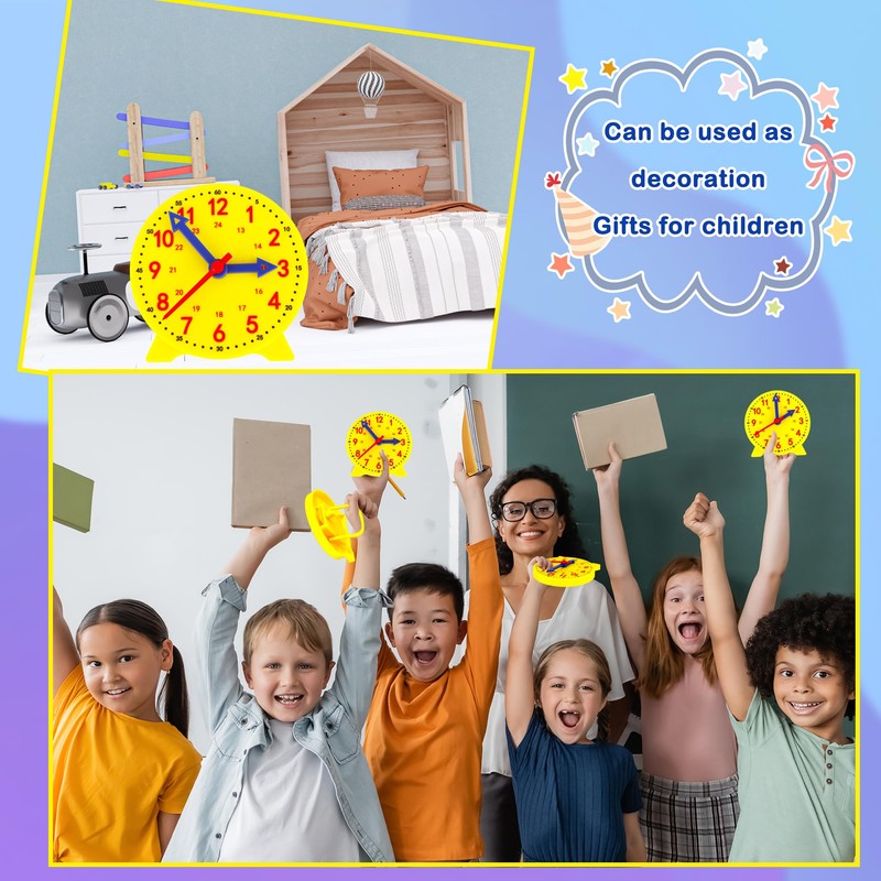 Octaday 28 Pcs Teaching Clock Kit 4 inch to Tell