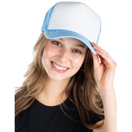 Funky Junque Foam Snapback Trucker Hat - White/Light Blue