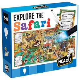 HEADU | Explore the Safari - assemble the puzzle then use the magic torch to discover things that live in the savannah | Educational Games & Puzzles | Ages 5-10 years