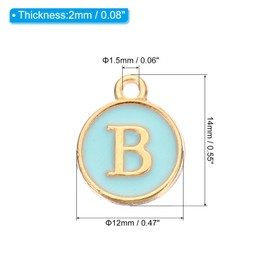 PATIKIL Letter Charm, 1 Set A to Z Alphabet Charm Initial Pendant Charm Bulk Cute Double Sided Blue Designer DIY for Jewelry Making Bracelets Earrings Necklace Crafts, Blue