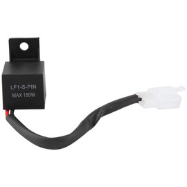 LED Flasher Relay,2 Pin Electronic Motorcycle LED Flasher Relay Turn Signal Bulb Hyper Flash LF1-S-PIN
