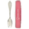 Takakuwa Metal 005154 Lunch Spoon with Case, Leaf Pink
