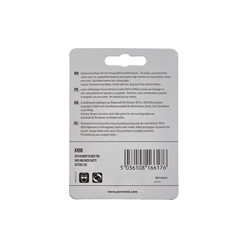 Portwest Replacement Blades for KN10 and KN20 (pack of 10),