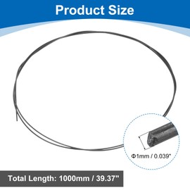 uxcell Tungsten Wire, 99.95% High Purity Tungsten Wire 1mm Dia x 1 Meter Length Tungsten Filament Metal Coil for Light Bulb Production Electronics Industry