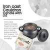 Reusable 4 Inch Cast Iron Cauldron Candle with Lid and