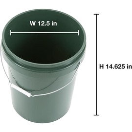 United Solution 5 Gallon Bucket, 3 Pack, Heavy Duty, Comfortable Handle, Home Projects, or Cleaning; Made From 90% Recycled Materials.recyclable