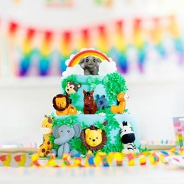 Eleqldwen 50PCS Wild Animal Miniature Figurines Resin Lion Ornament for Garden Moss Landscape