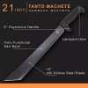 Snake Eye Machete with Heavy Duty Construction, Ergonomic Non-Slip Handle