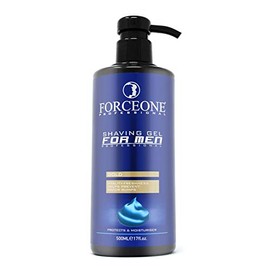 Forceone Professional Shaving Gel Gold For Men and Sensitive Skins 500ml / 17fl.oz