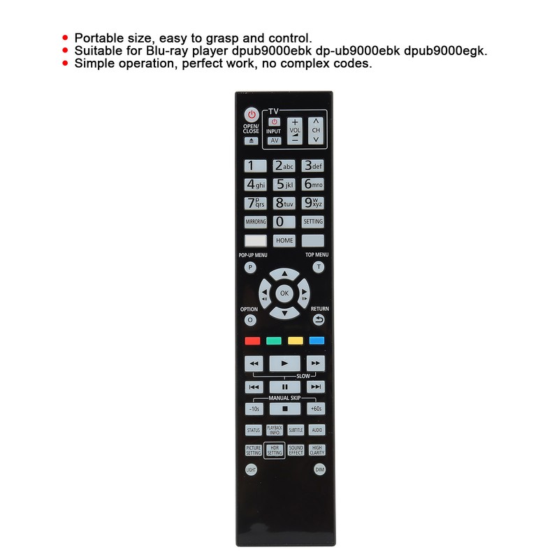 N2QAYA000172 Remote Control Fit for BluRay Players DPUB9000EBK DPUB9000EBK DPUB9000EGK