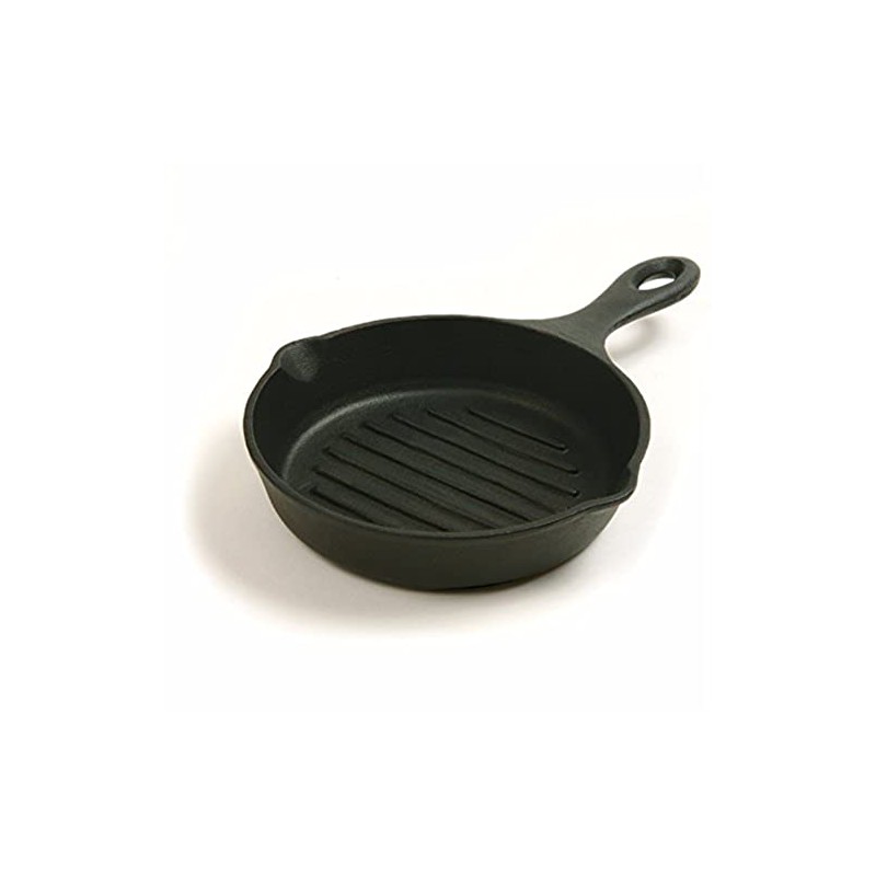 Norpro Pre-Seasoned Cast Iron 6.75 Inch Round Grill Pan