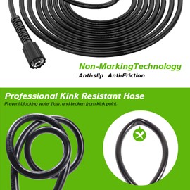 Stone Banks Pressure Washer Hose Jet Wash Extension Hose, 33' 10M M22 Female Thread Replacement Hose with M22 Male Thread Connector Compatible with Kärcher Standard M22-14 Connection