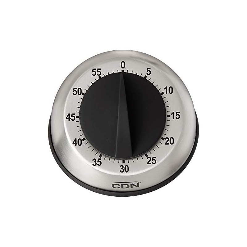 CDN Compact 60-Minute Mechanical Timer | Easy-to-Read 2.5” Dial |