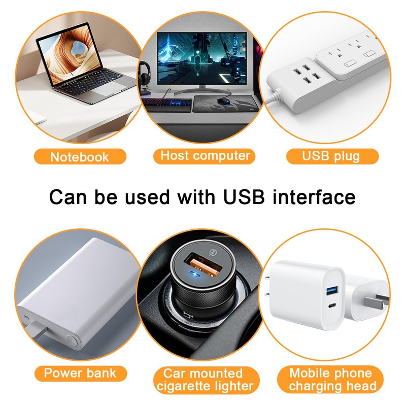 CGEAMDY Pack of 4 Light for Car USB Atmosphere, Automatic
