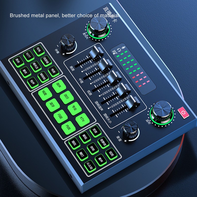 Live Sound Card Professional Dual Channel Bluetooth Stereo Mixer Board