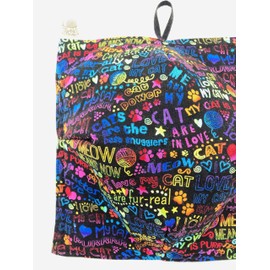 Fun Novelty Print Microwave Bowl Cozy - 8.5 inches for up to 8 inch bowls - Homemade in Texas, USA (Cats Meow - Modern Graphic)