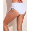 Cindy's aunt Side Tie Bikini Bottoms for Women Ruched Tummy