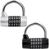 Hedume 2 Pack 5-Digit Horizontal Combination Padlock, 5 Digit Combination