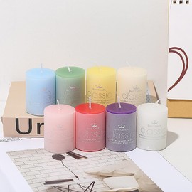 Xshelley 8 Pack 2x2Inch Hand Poured Scented Dripless Pillar Candles, Soy Candles, Non-Toxic, Smokeless, Lasting Clean Burning Candles,Used for Living Room Home Decoration(8 Colors)