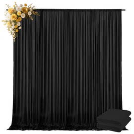 10x10ft Backdrop Curtains for Parties, 2 Panels 5x10ft Photography Backdrop Curtain with Rod Pocket,Backdrop Polyester Background Drapes,Wedding Backdrop Drapes for Birthday Baby Shower Home Decor