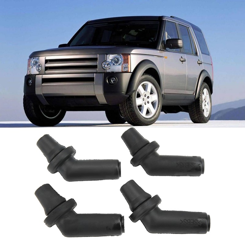 4pcs Sunroof Drain Tube Connector EEH500100 Rubber Black Replacement for