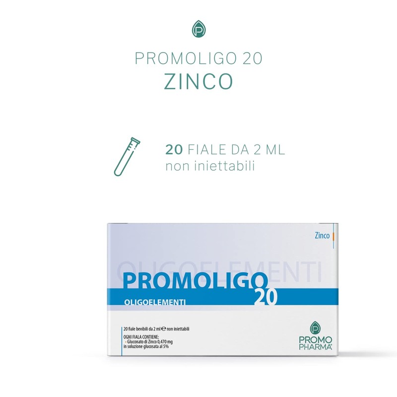 Promoligo 20 - Zinco - Oligoelementi Essenziali - Zinco -